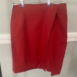 White House Black Market Asymmetrical Mid length skirt, size 2